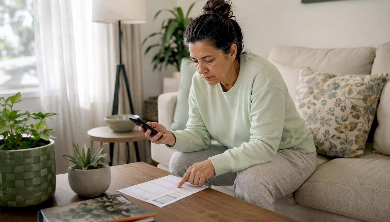 Homeowner paying property taxes online