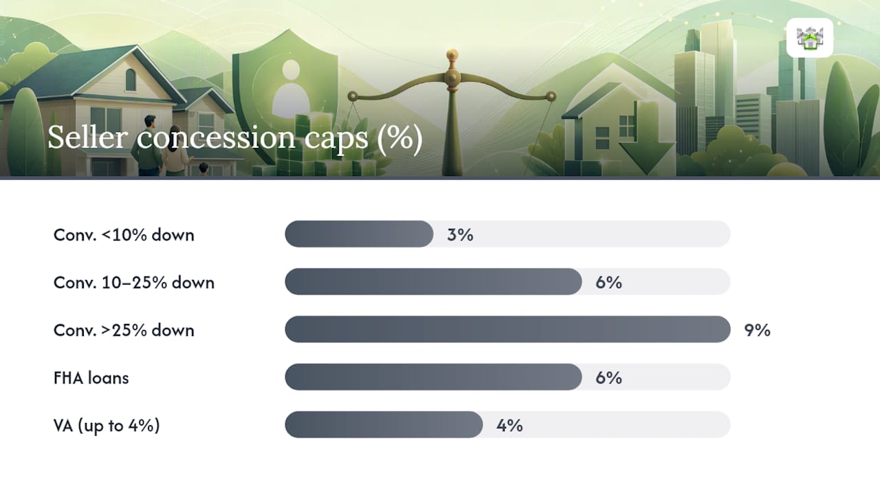 Lender rules that cap how much a seller can contribute — overview diagram