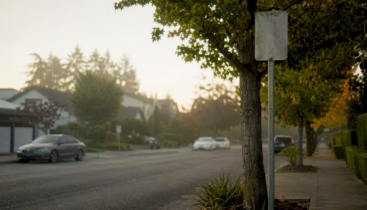 Bay Area neighborhood street sign close-up