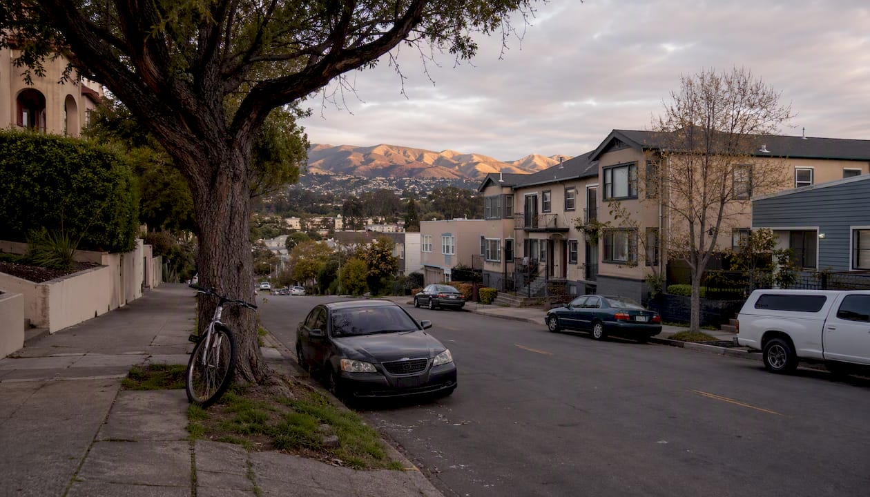 East Bay residential neighborhood street view