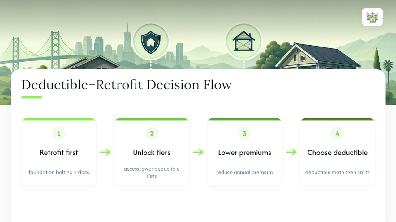 Earthquake deductible and retrofit decision comparison