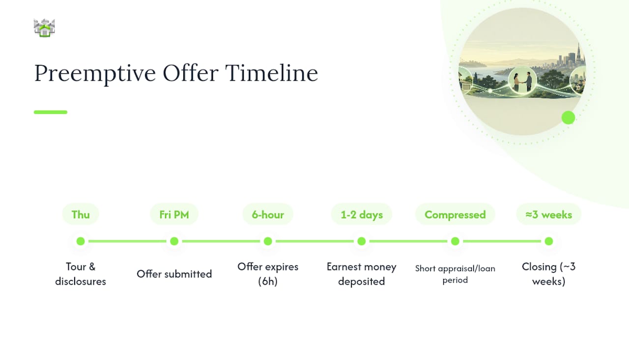Timeline of a preemptive real estate offer