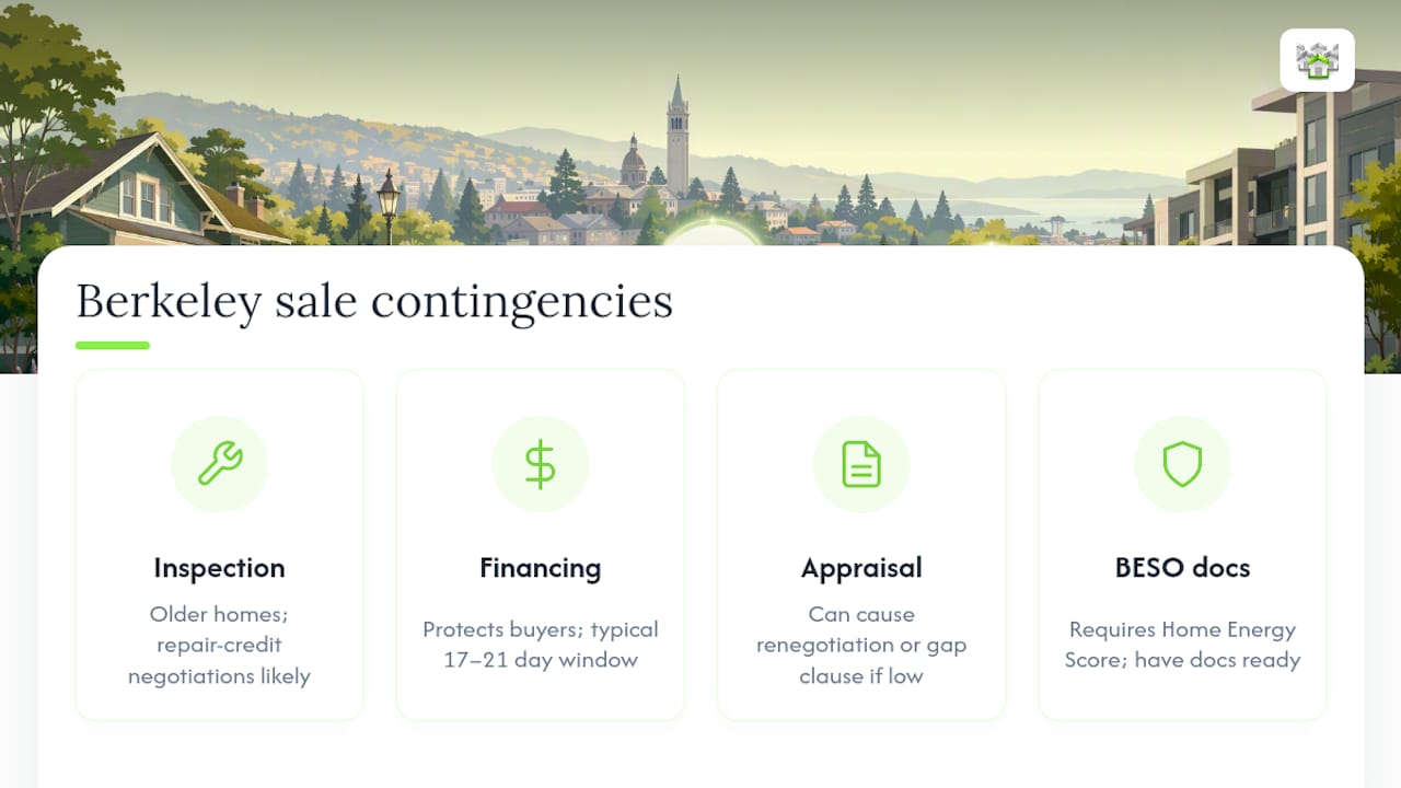 Four Berkeley sale contingencies and delay risks