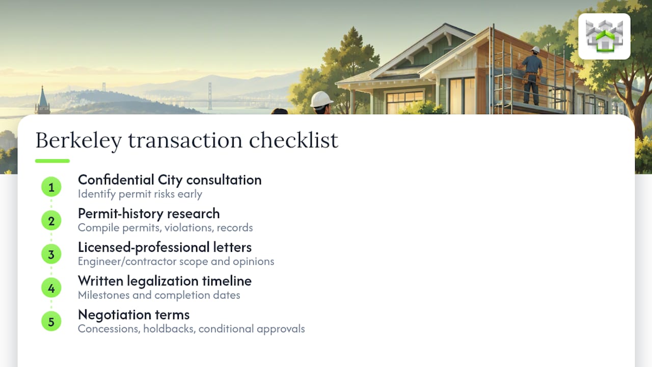 Berkeley unpermitted work transaction checklist